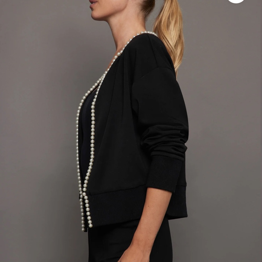 Carbon 38 Pearl Cardigan Sweater